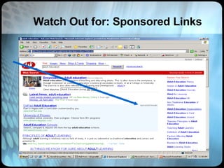 Watch Out for: Sponsored Links 
