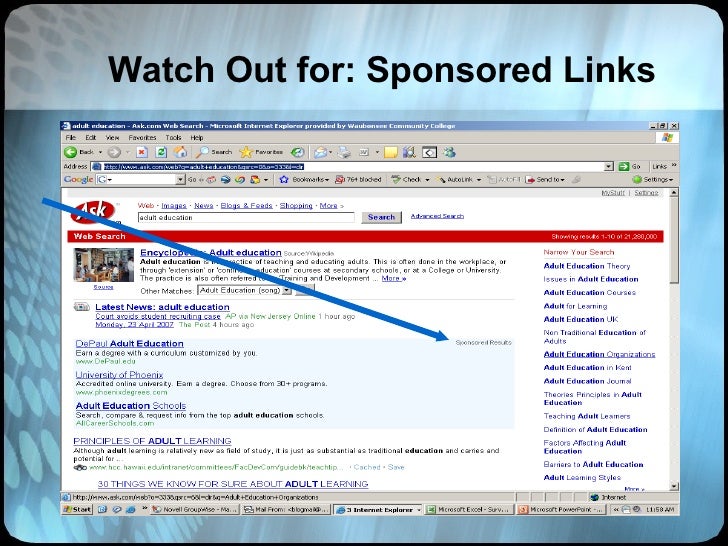 Adult search providers