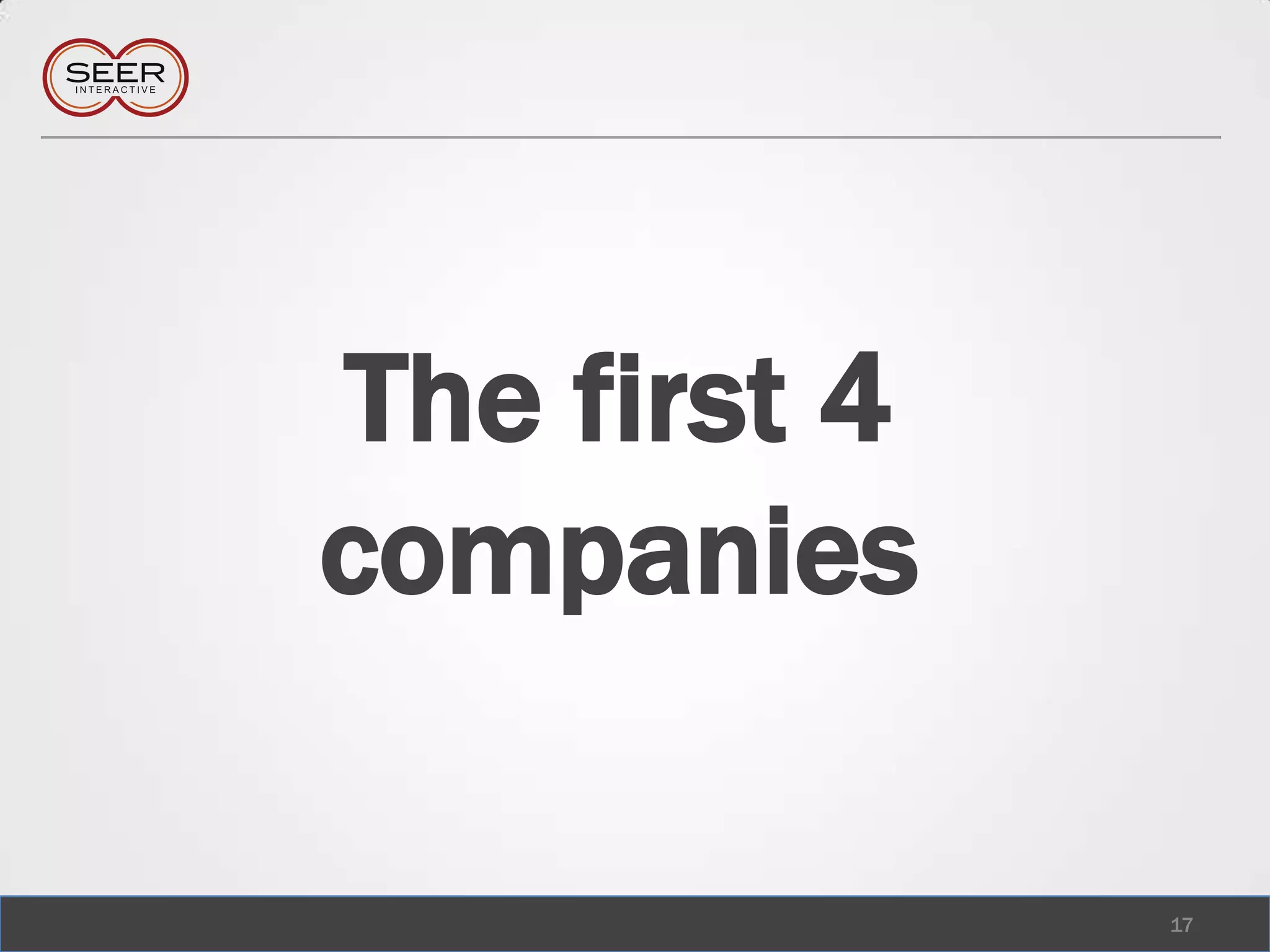 The first 4 companies17