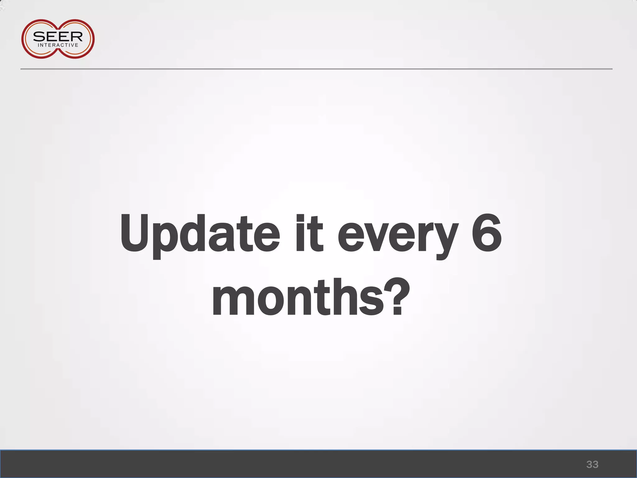 Update it every 6 months?33