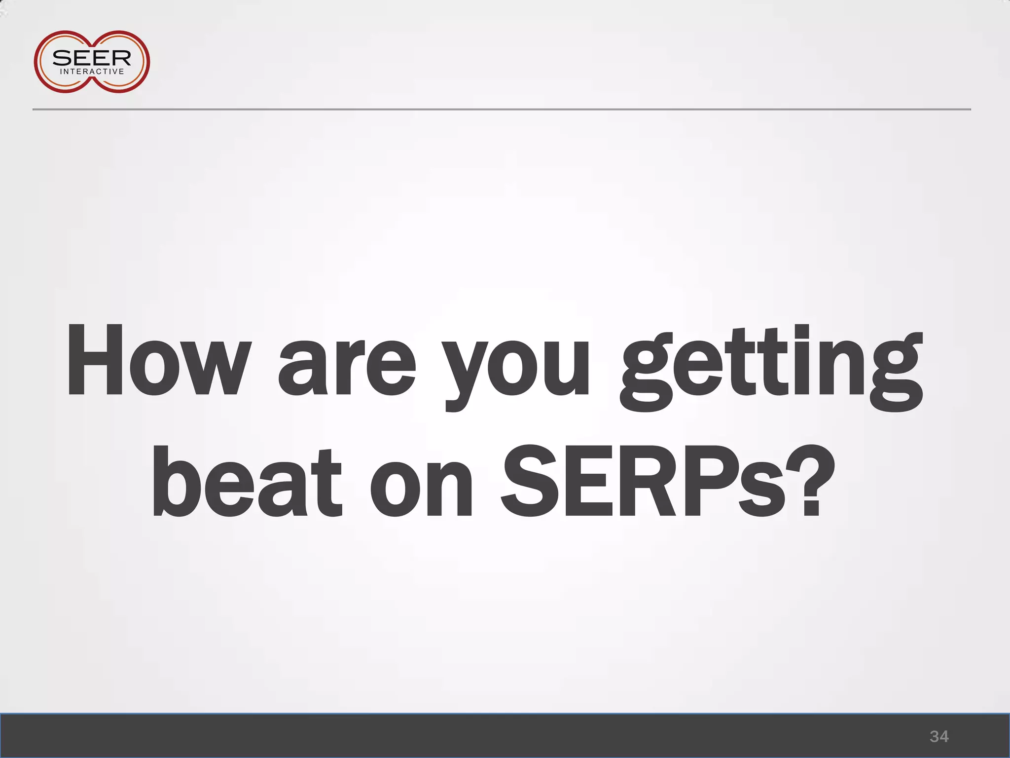 How are you getting beat on SERPs?34