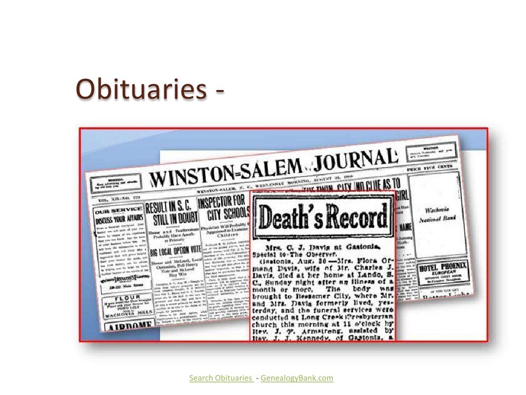 How To Search For Deceased Family Members In Obituaries