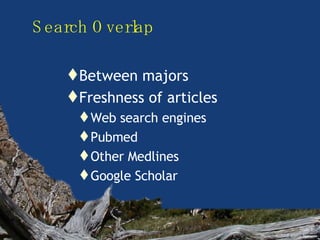 Search, Health Information, and Librarians