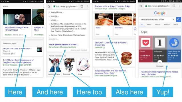 Books
RelatedSearches
Tweets
SearchSuggest
Sitelinks
SectionSitelinks
In-DepthArticles
Carousels/ListResults
Write a book,...