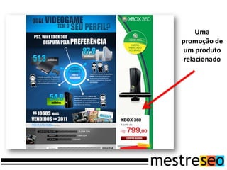 Uma
promoção de
um produto
relacionado
 