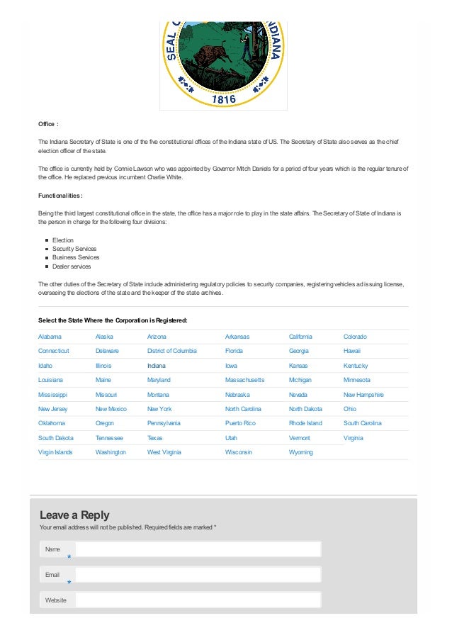 Indiana Business Entity Search Indiana Business Entity Search
