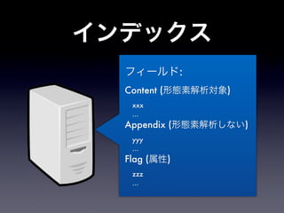 :
Content (           )
 xxx
 ...
Appendix (              )
 yyy
 ...
Flag (      )
 zzz
 ...
 