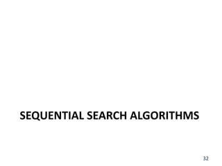 SEQUENTIAL SEARCH ALGORITHMS
32
 