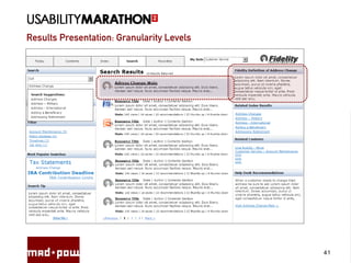 Results Presentation: Granularity Levels
41
 