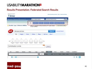 Results Presentation: Federated Search Results
42
 