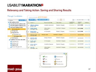 Relevancy and Taking Action: Saving and Sharing Results
57
 