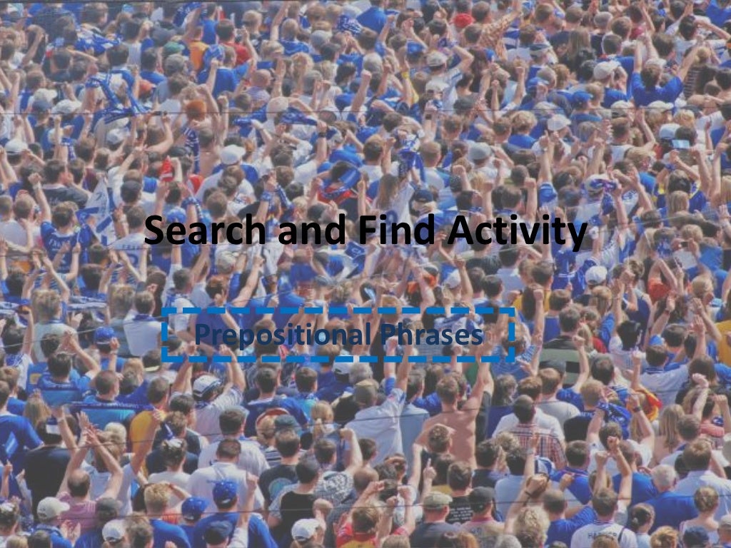 Search and find activity for preps