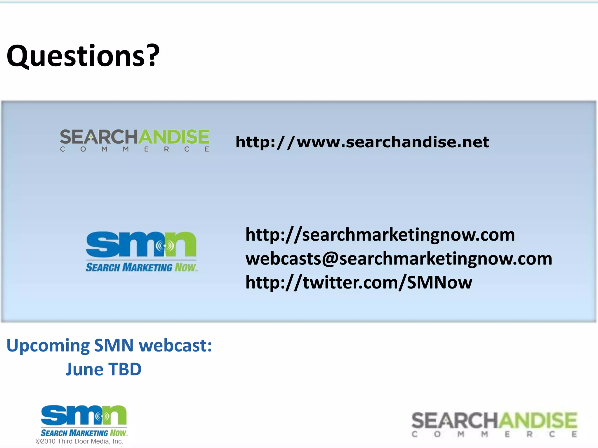 Shopper PreferencesFindings:  Shoppers using retail websites for brand details, price options, promotions/sales, customer reviews Implications/Recommendations for retailers:  Present most relevant search results within the top 3 – 5 products listedOffer product comparison tool or featureInclude pictures of every itemInclude relevant warranty detailsPresent pricing information clearly