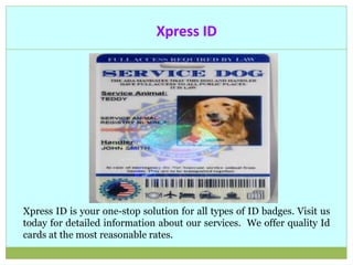 Xpressid service dog sale