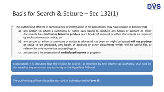 Section 132 Form.pdf Search and Seizure under Income Tax Act | PPTX