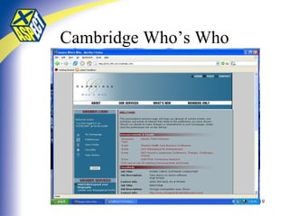 Cambridge Who’s Who 
