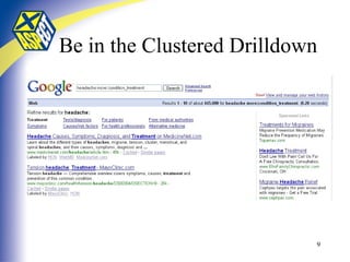 Be in the Clustered Drilldown 