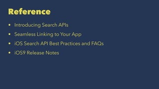 Search APIs in Spotlight and Safari