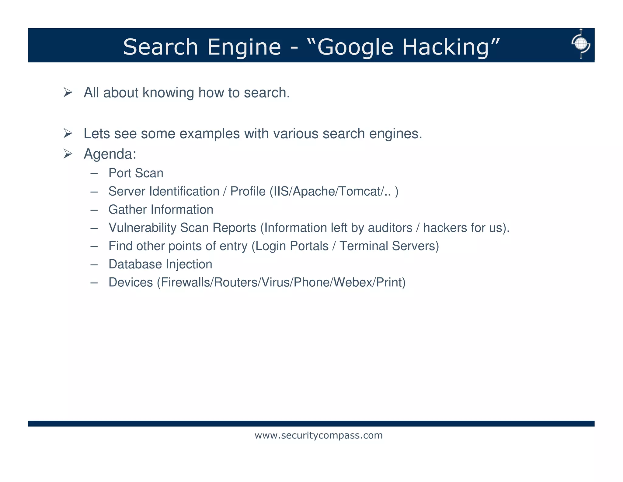 Search Attacks