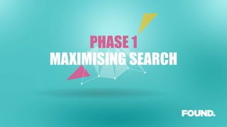 PHASE 1
MAXIMISING SEARCH
 