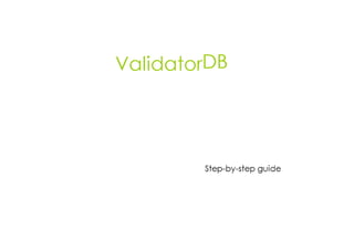 ValidatorDB: Search by Molecule Identifier