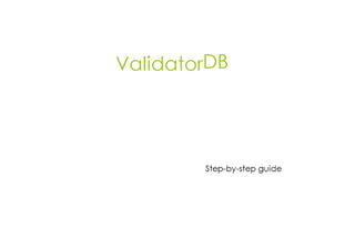 ValidatorDB: Search by PDB