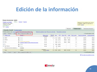 Edición de la información  