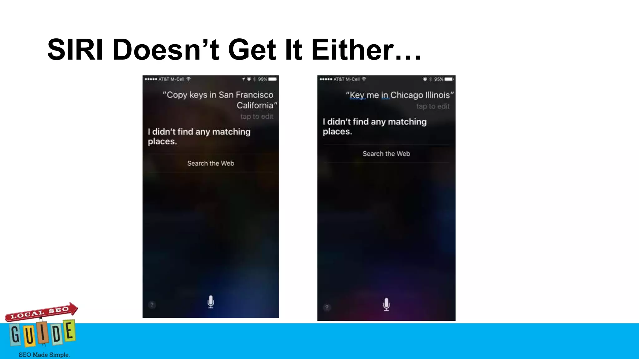 SIRI Doesn’t Get It Either…
 