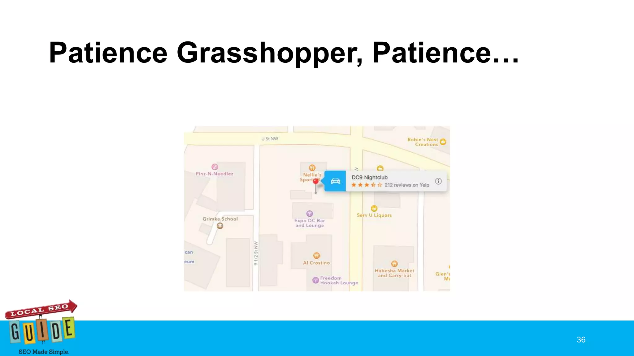 Patience Grasshopper, Patience…
36
 