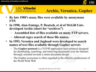 Early History of Search Engine by Viterbi School | PPT