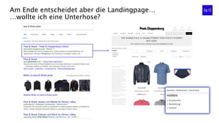 Am Ende entscheidet aber die Landingpage…
…wollte ich eine Unterhose?
 