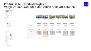 Produktseite – Produktvergleich
Vergleich mit Produkten der selben Serie oft hilfreich!
 