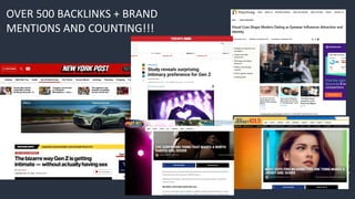 OVER 500 BACKLINKS + BRAND
MENTIONS AND COUNTING!!!
 