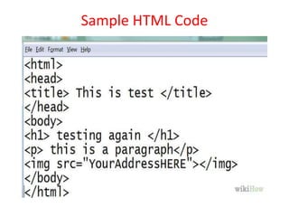 Sample HTML Code
 
