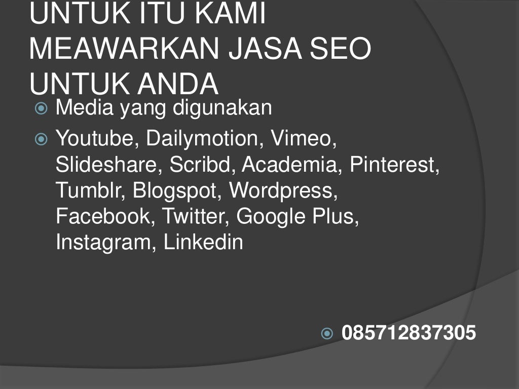 Jasa Pemasaran Online