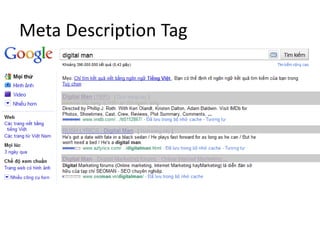 Meta Description Tag
 