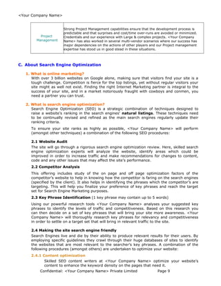 Search engine optimization proposal | DOC