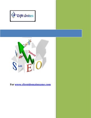 Search engine optimization sample report for client
