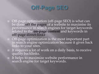 On-page optimization has an effect on your website listing in natural results .