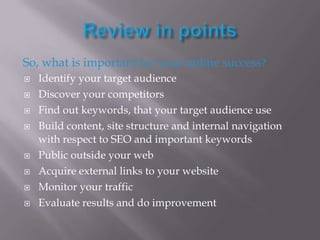 Relevant keywords near your inbound link