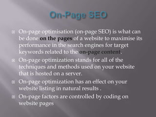 When will I see results?It dependson your industry the competitive level of your keywordsthe previous success of your website, and  subject to the engines updating their dataYou may see minor results change in 30 days. A significant frequency of top 10 and top 20 rankings can be seen within approximately 3-4months. 