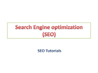 What Is SEO / Search Engine Optimization | PPTX
