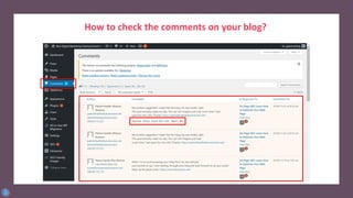 How to check the comments on your blog?
 