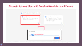 Generate Keyword Ideas with Google AdWords Keyword Planner
Type a keyword here
 