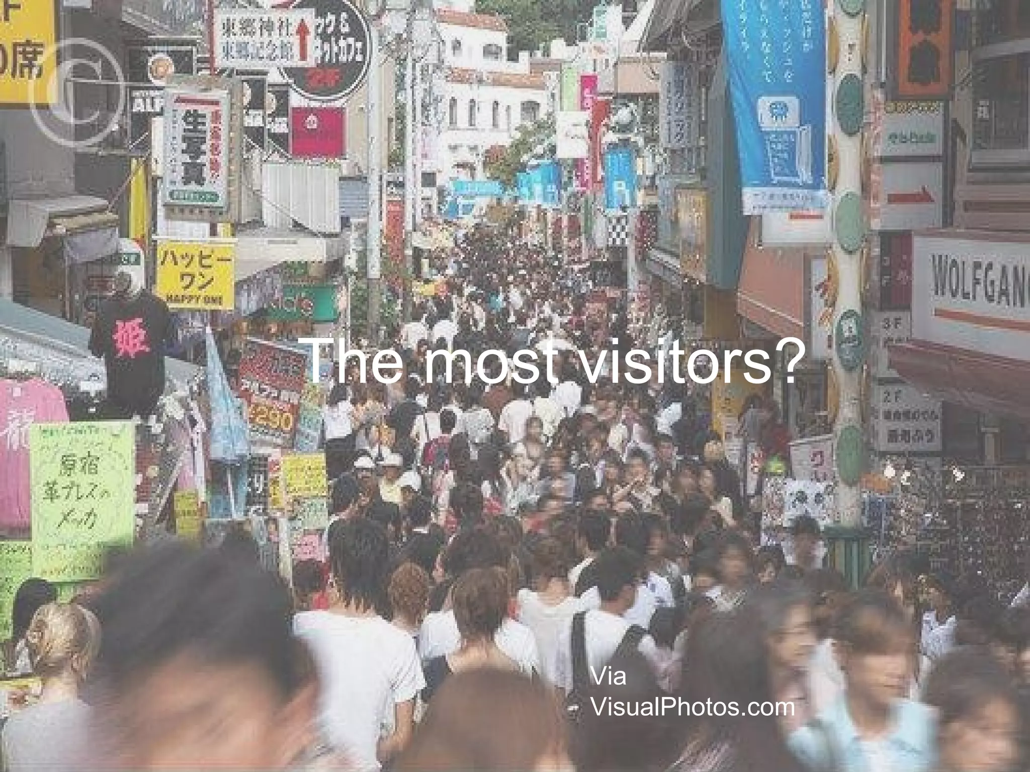 The most visitors? Via VisualPhotos.com 