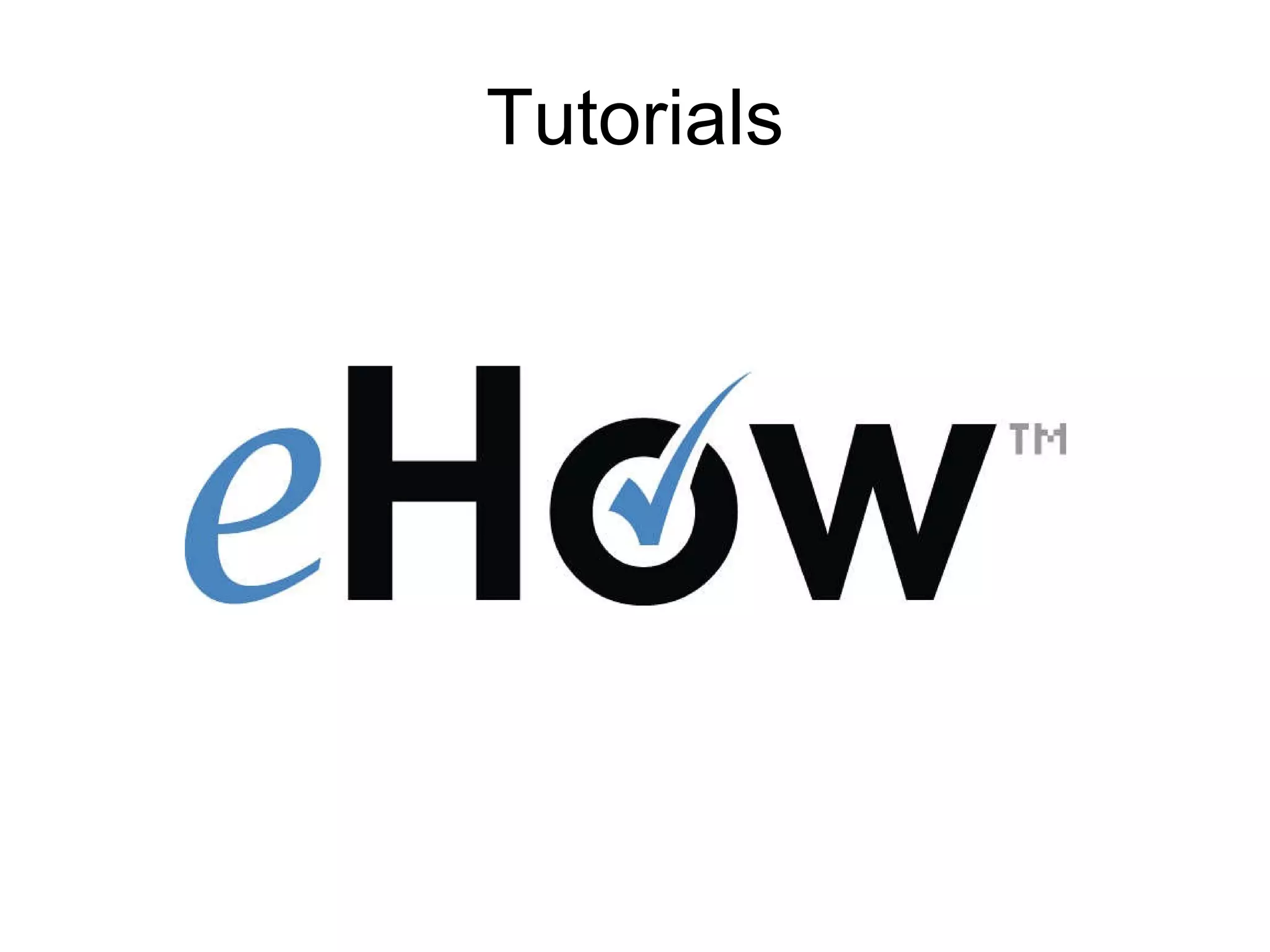 Tutorials 