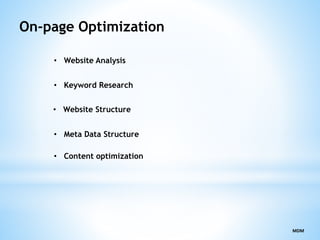 Search Engine Optimization Workflow