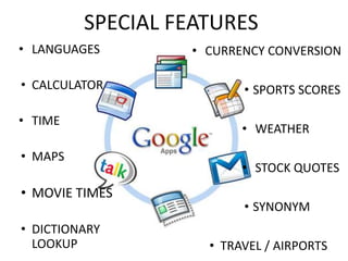 SPECIAL FEATURES
• LANGUAGES
• CALCULATOR
• TIME
• MAPS
• MOVIE TIMES
• DICTIONARY
LOOKUP
• CURRENCY CONVERSION
• SPORTS SCORES
• WEATHER
• STOCK QUOTES
• SYNONYM
• TRAVEL / AIRPORTS
 