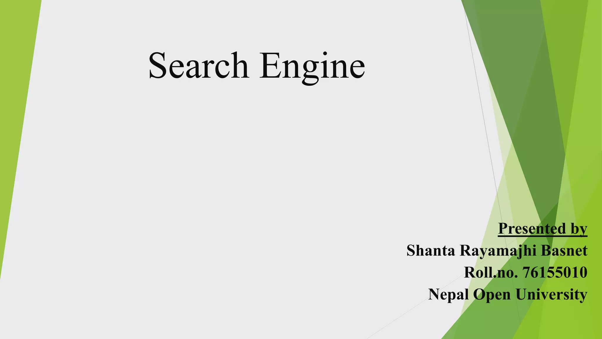 Search Engine | PPT
