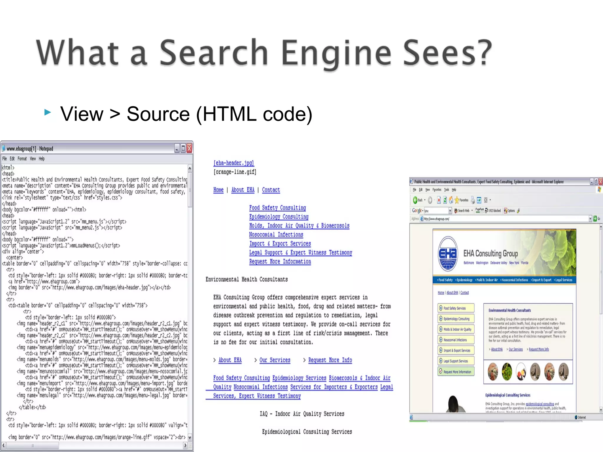  View > Source (HTML code)
 